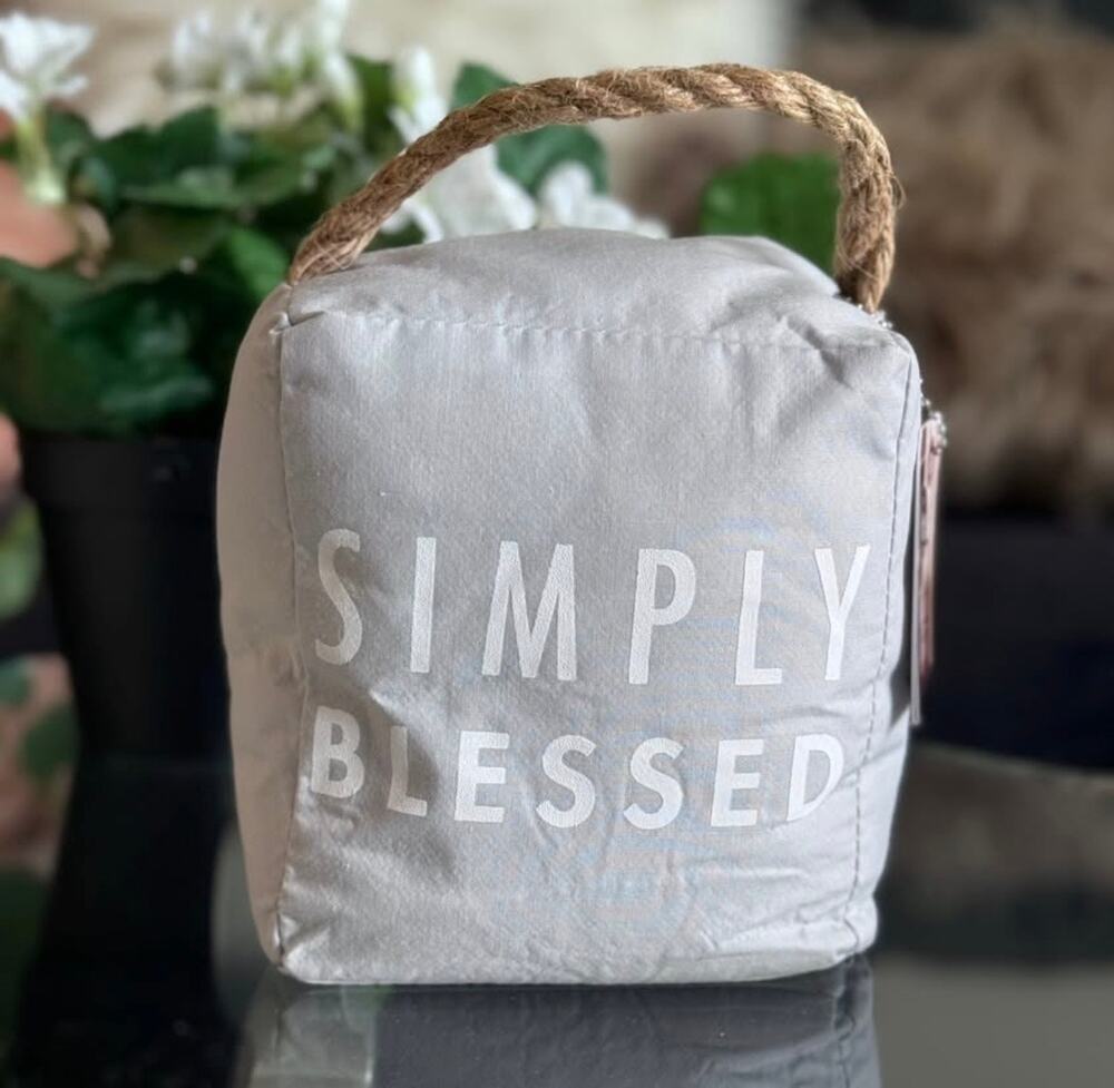 SIMPLY BLESSED 5" X 6" DOOR STOPPER